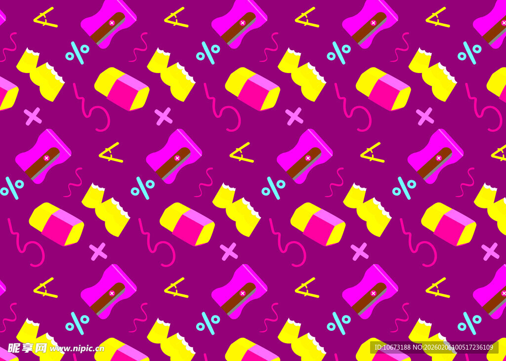 多彩乐器图案背景