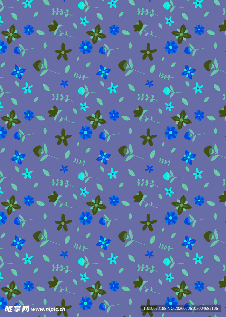 紫色底花卉图案纹理