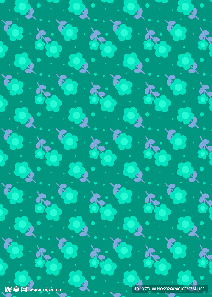 绿色花卉图案背景纹理