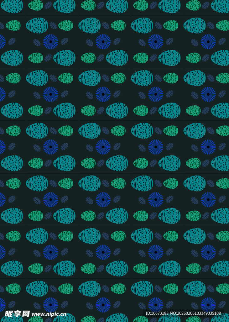 蓝绿相间几何图案纹理