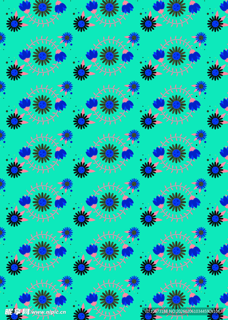 蓝绿相间几何图案纹理