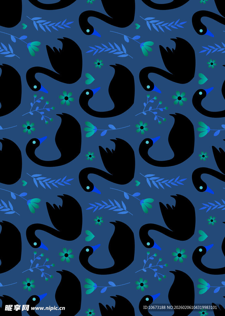 蓝色背景鲸鱼图案纹理