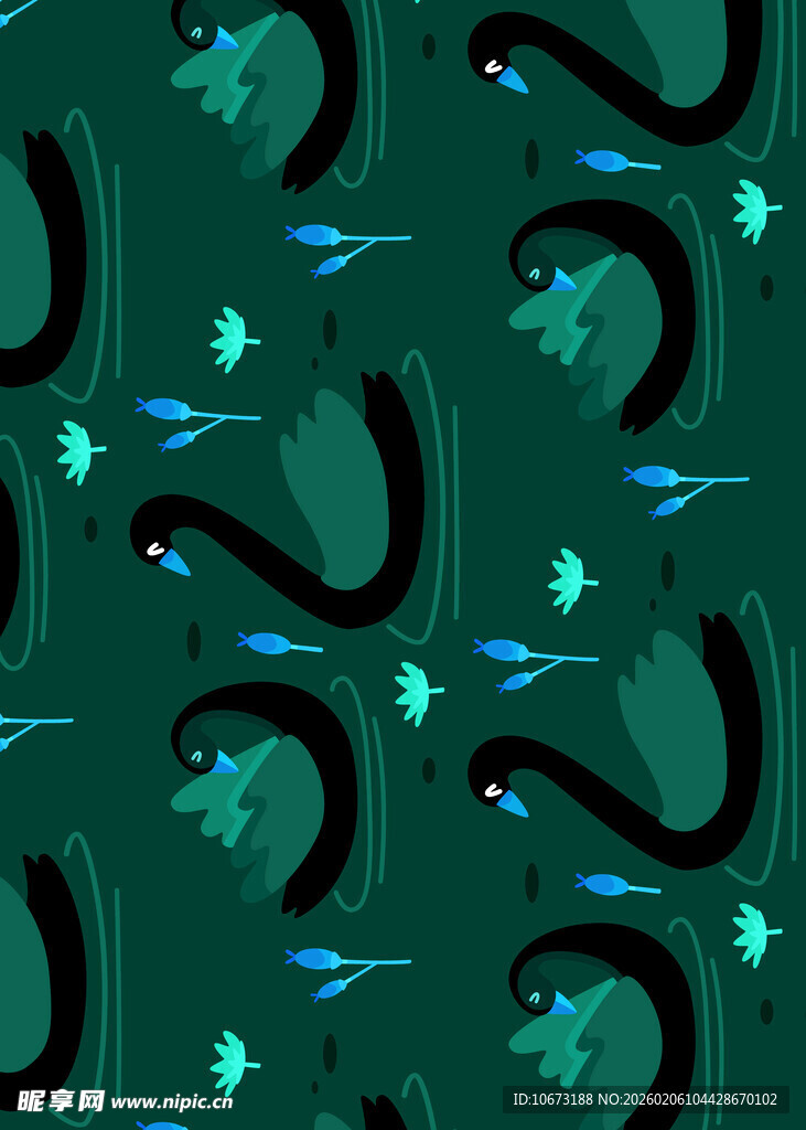 绿色背景蛇形图案纹理