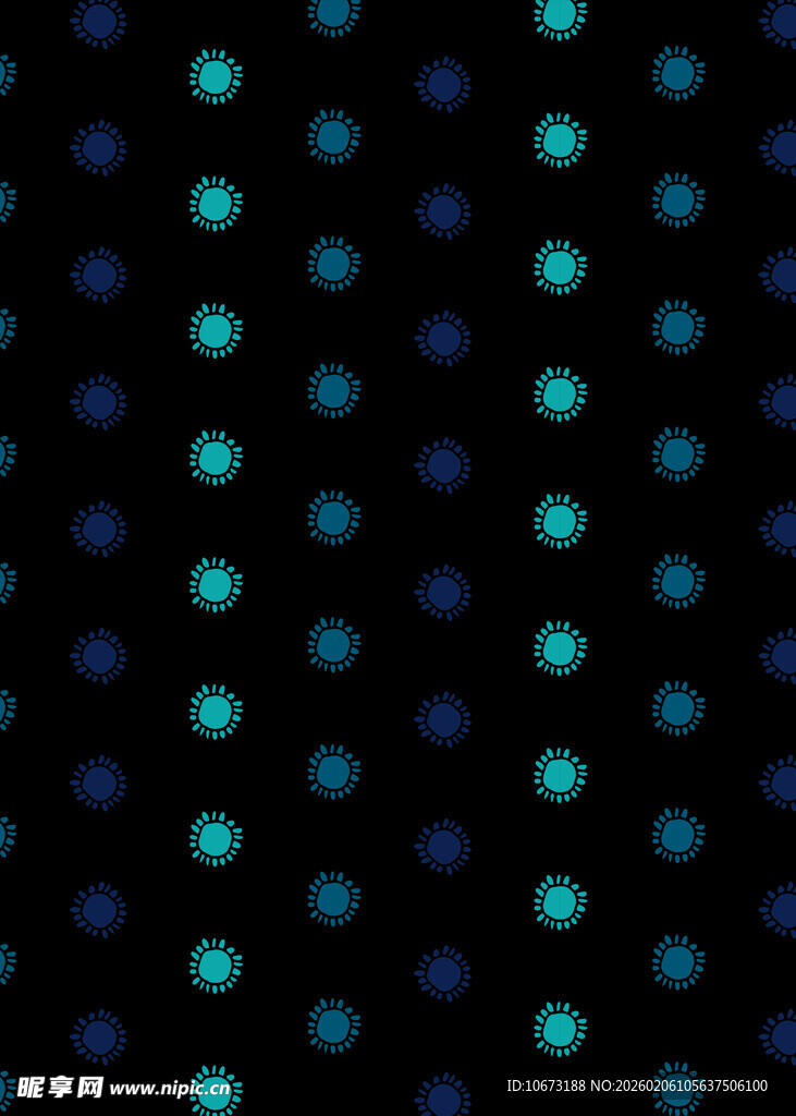 黑色背景上的多彩点状图案