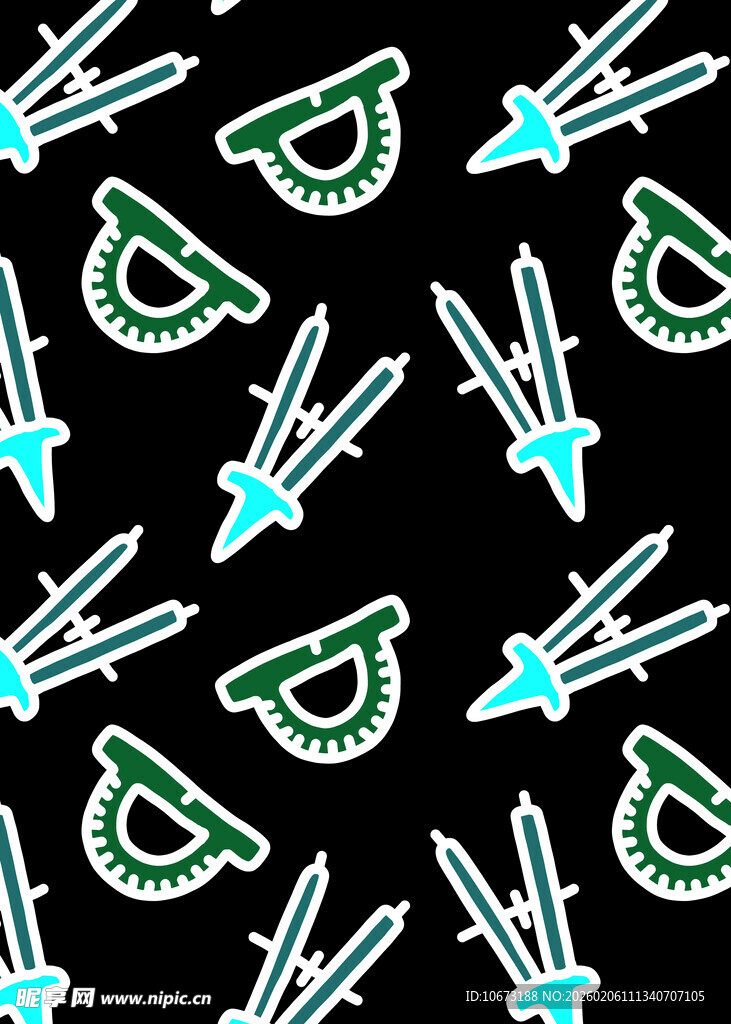 几何绘图工具图案背景