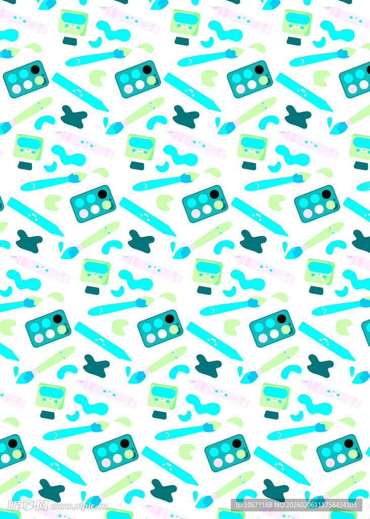 卡通风格电子设备图案背景