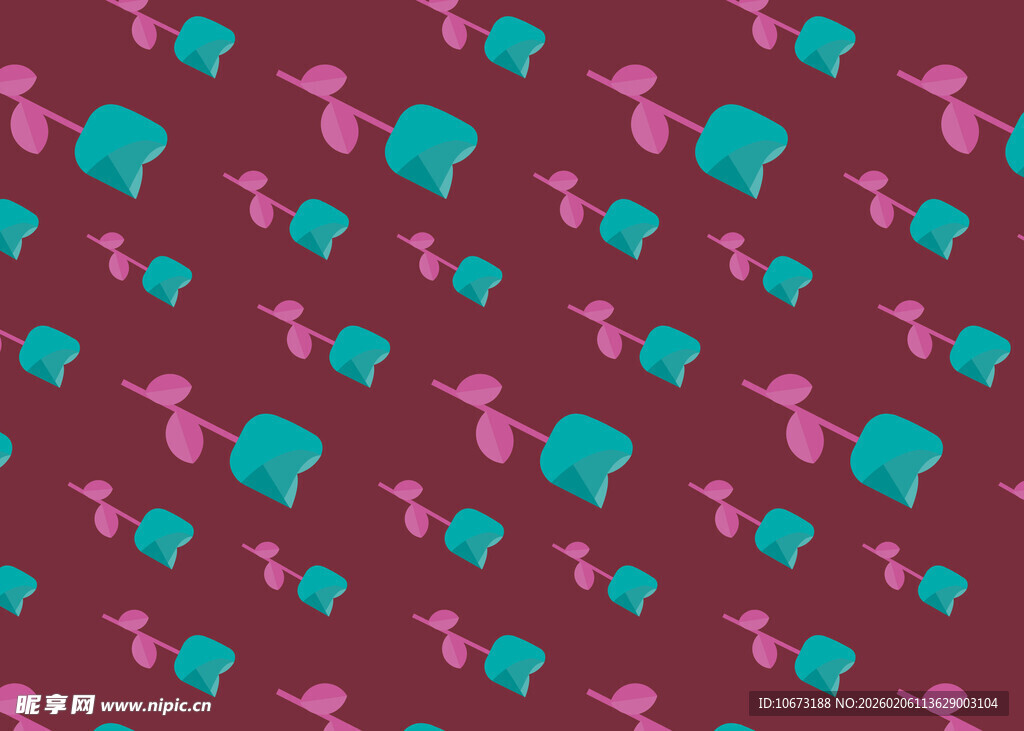 紫色背景可爱动物图案