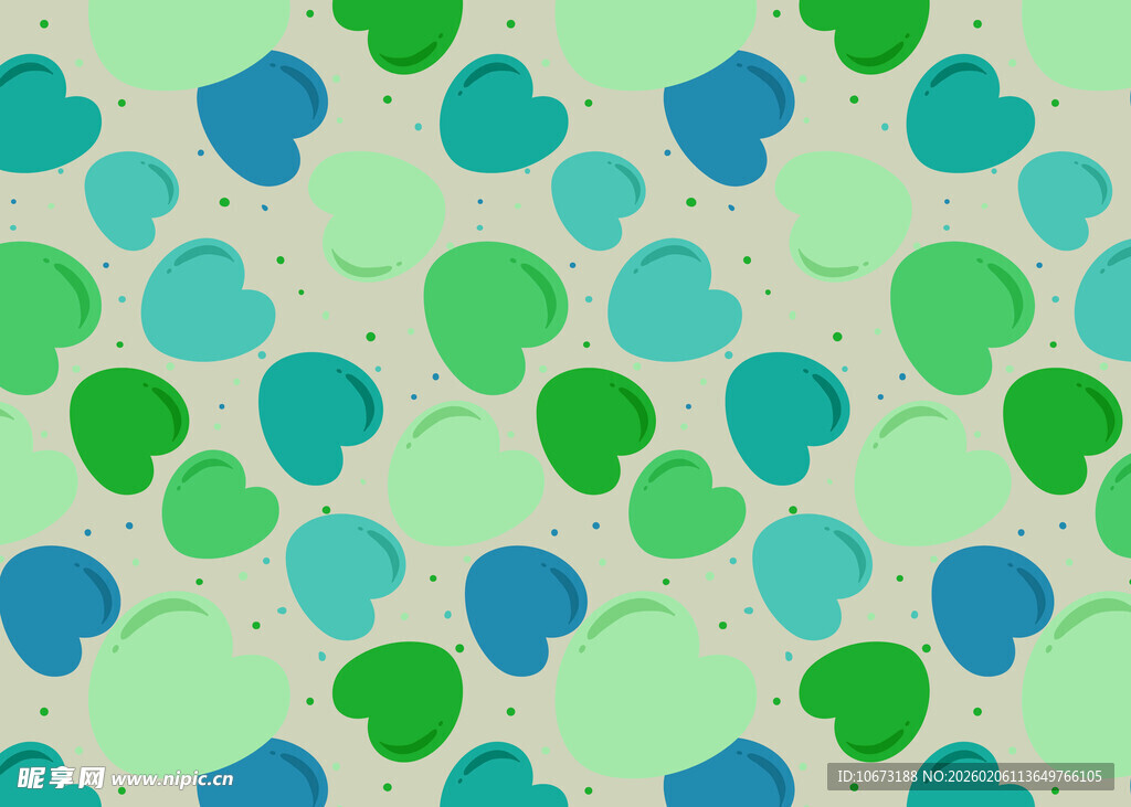 清新心形图案背景