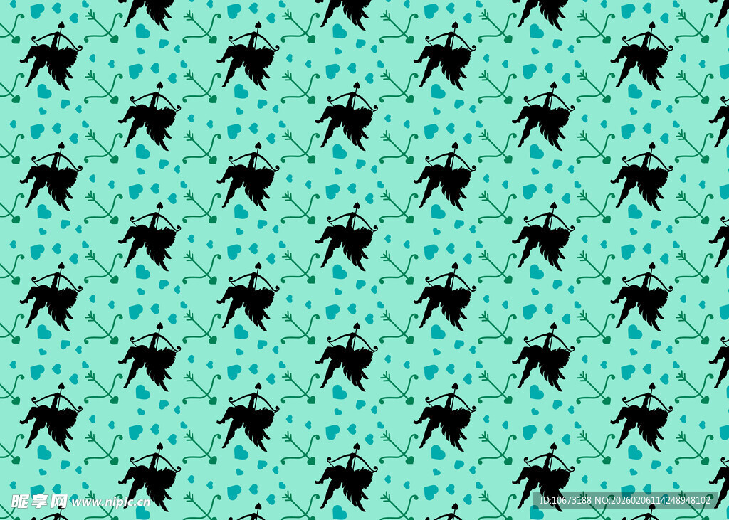 蓝底黑昆虫图案纹理