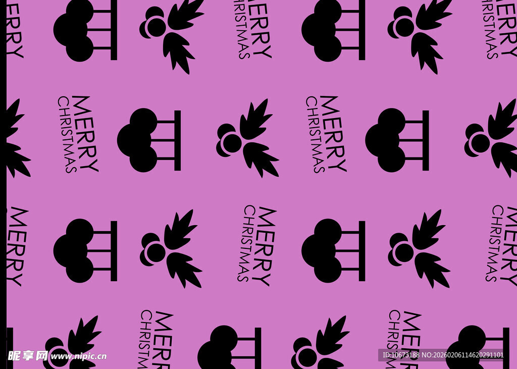 紫色背景黑色图案装饰纹理