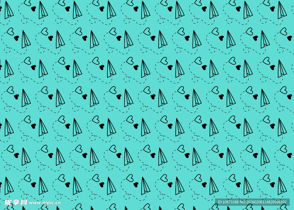 蓝绿色卡通图案背景纹理