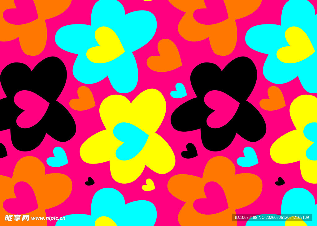 多彩花卉图案背景