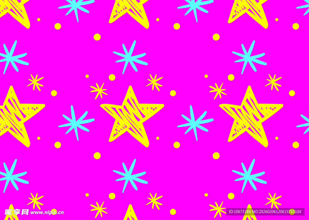粉色背景星星图案设计