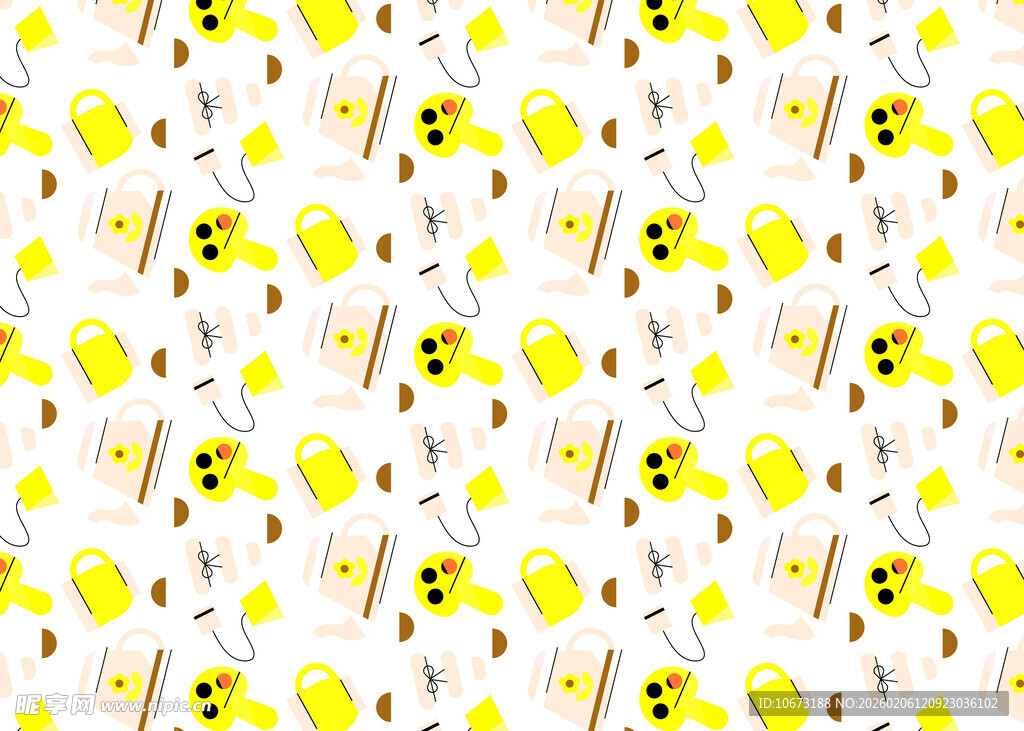 小黄鸡图案背景纹理