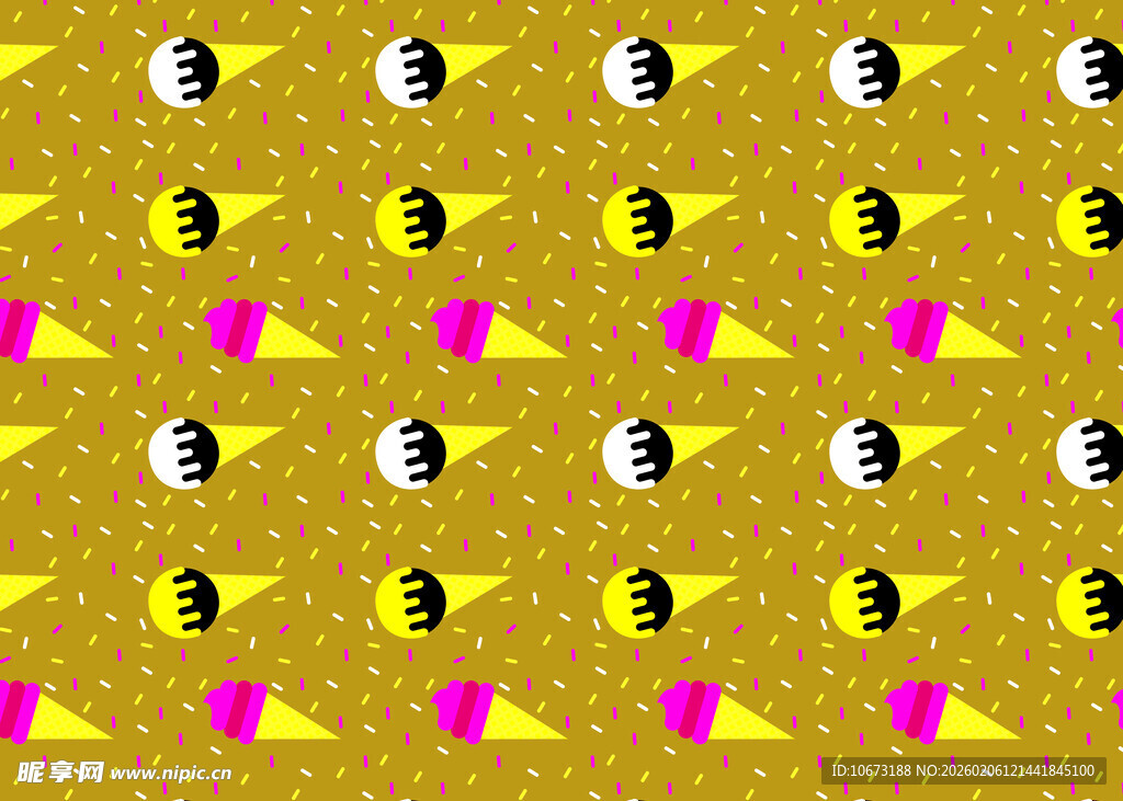 黄色背景趣味图案纹理
