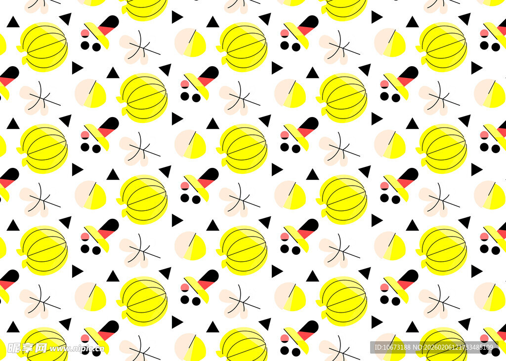 黄色圆形图案背景纹理