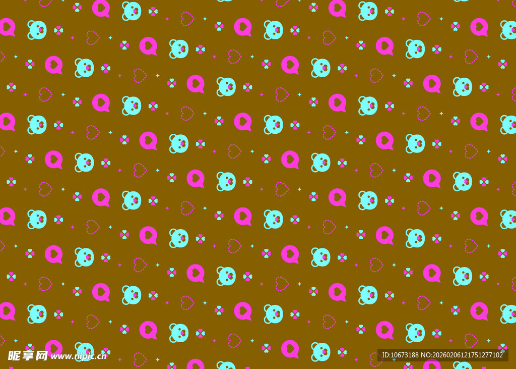 多彩圆点图案布料纹理