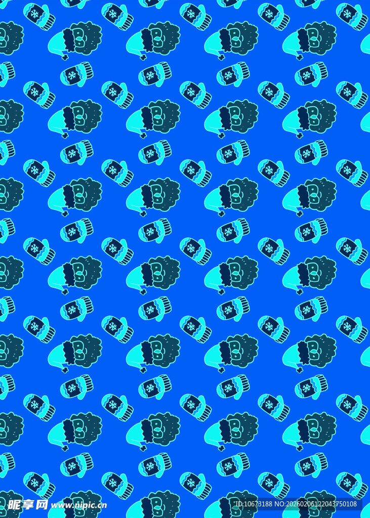 蓝色背景的卡通眼睛图案