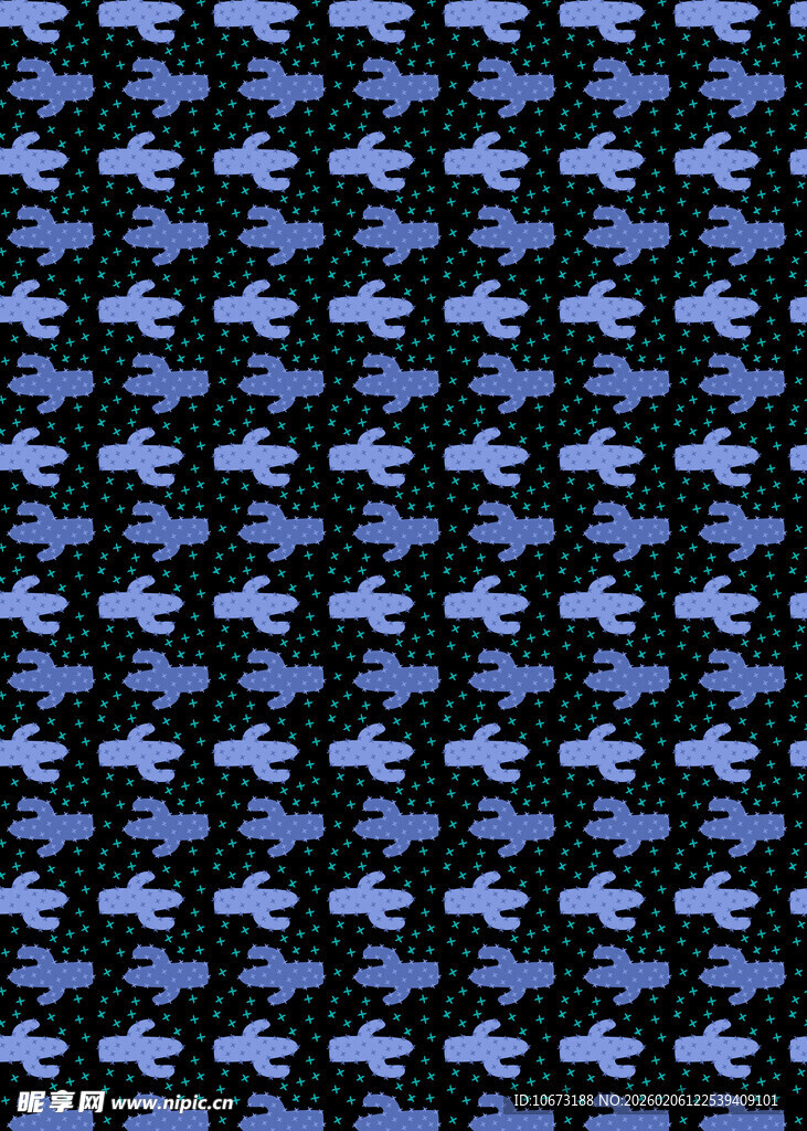 蓝色飞鸟图案纹理背景