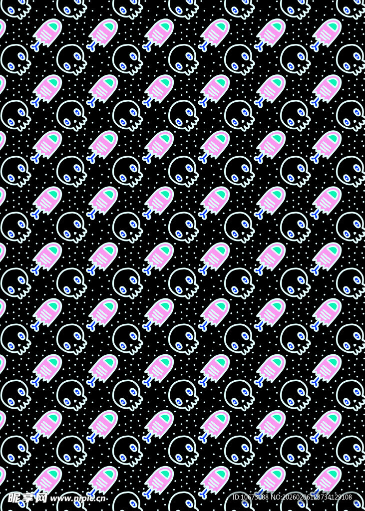 黑色底多彩图案纹理背景