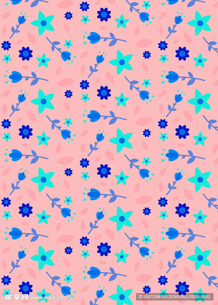 粉色背景花卉图案纹理
