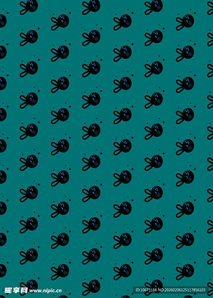 蓝底黑色图案纹理背景