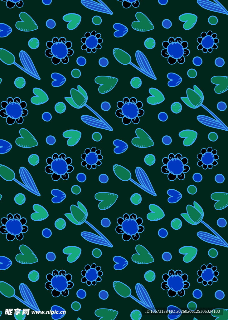 蓝绿相间的抽象图案背景