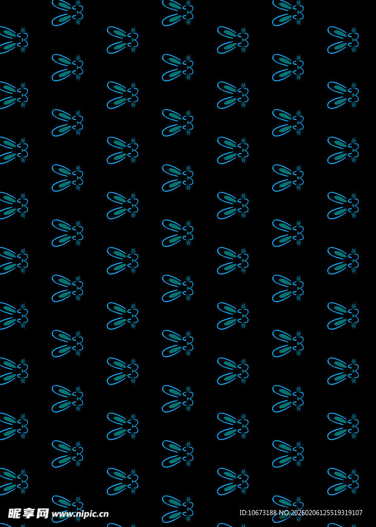 黑色背景蓝色图案纹理