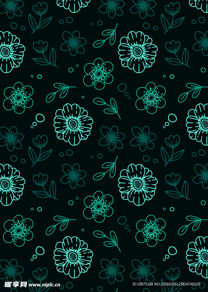 深绿底几何图案纹理背景