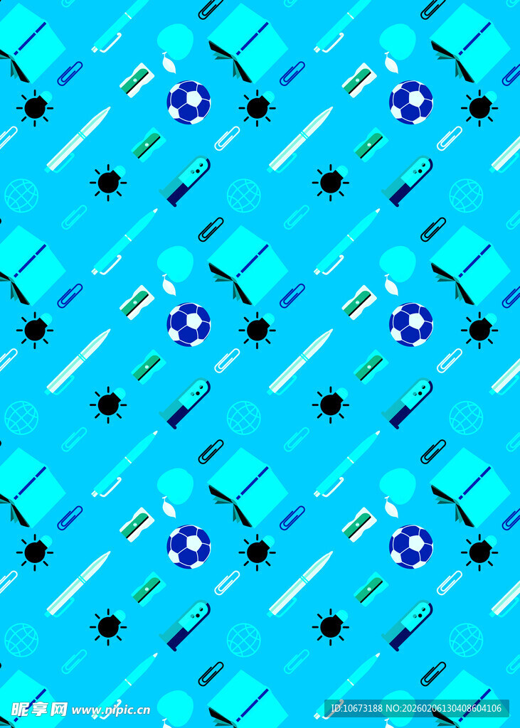 蓝色几何图案无缝背景