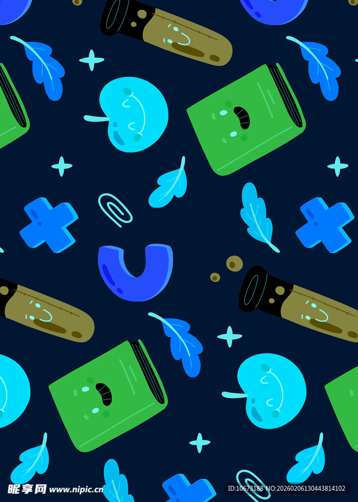 科技元素无缝图案背景