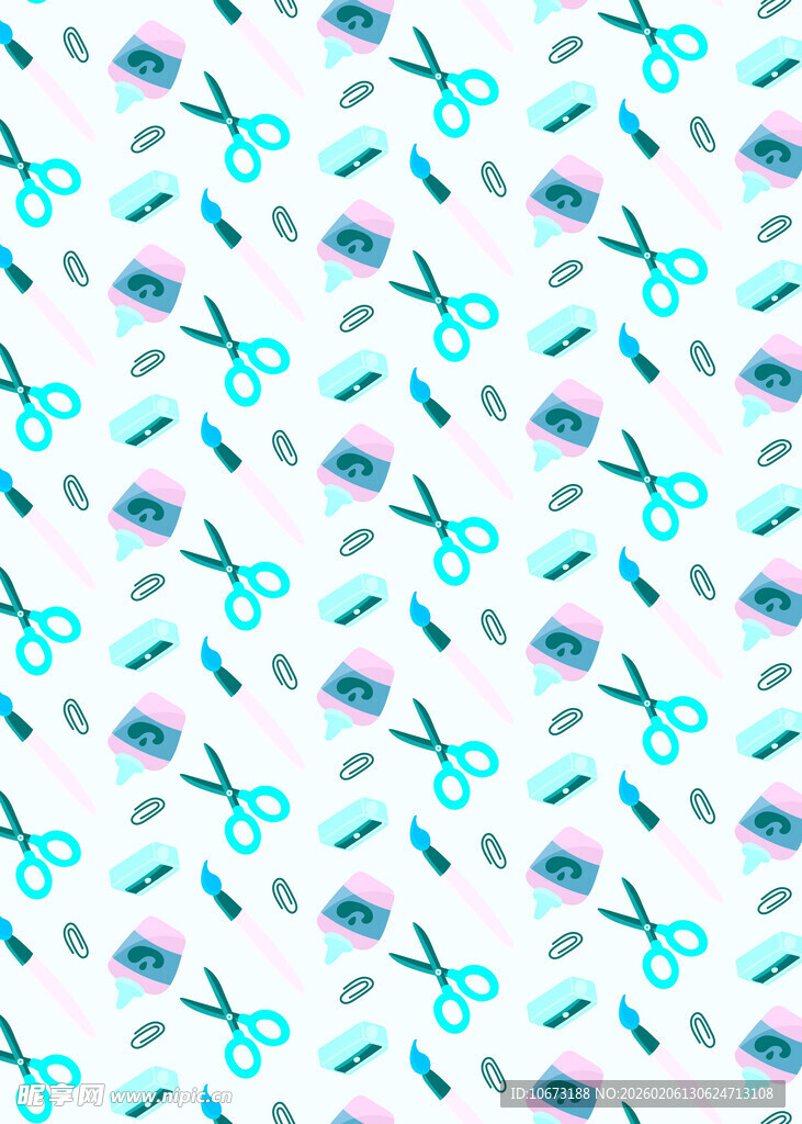 蓝色眼镜图案无缝背景图