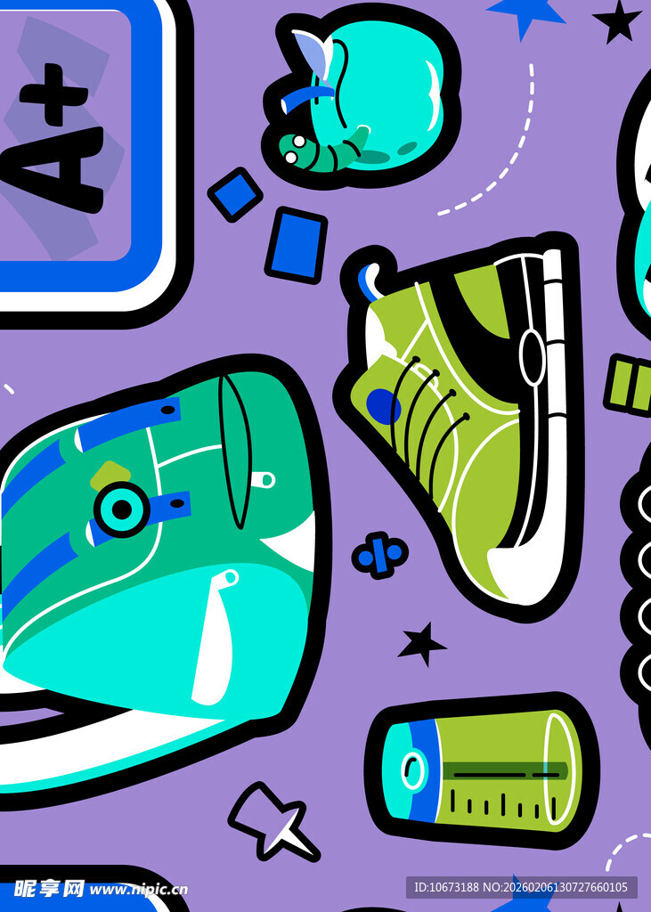 潮流运动鞋及周边元素