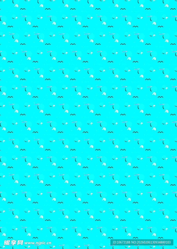 蓝绿色波点背景图案