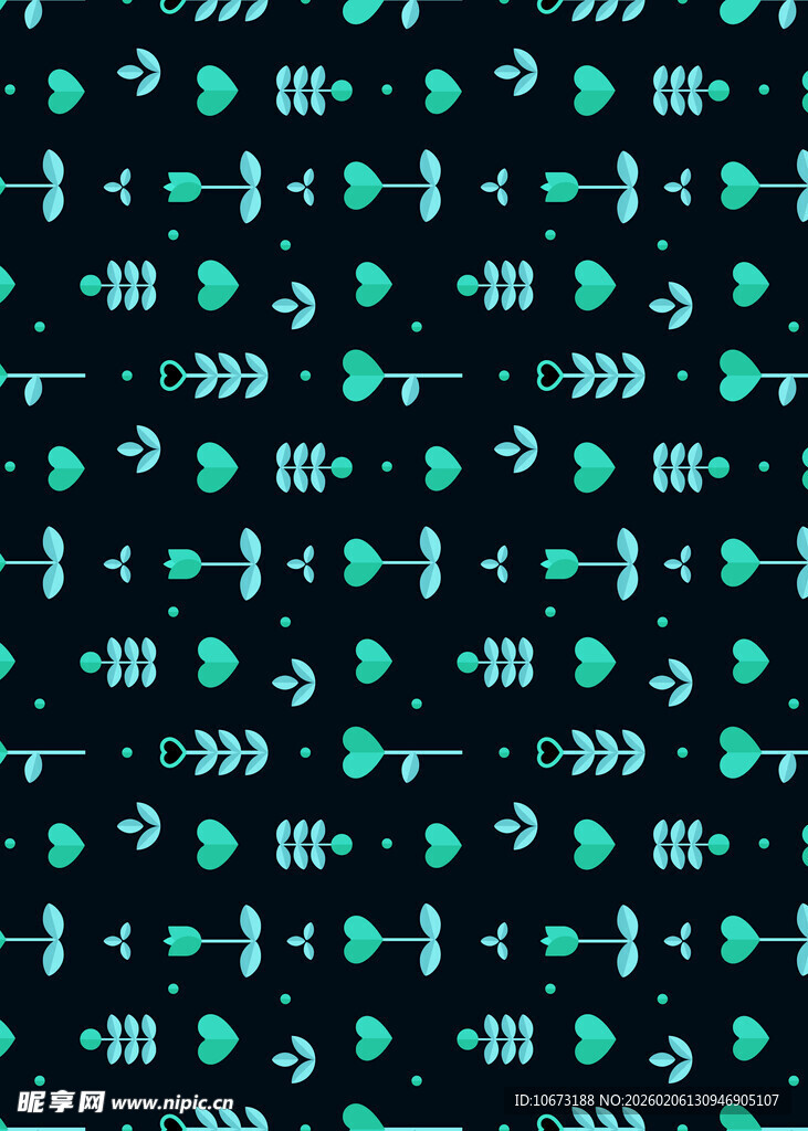 绿色简约图标无缝背景图