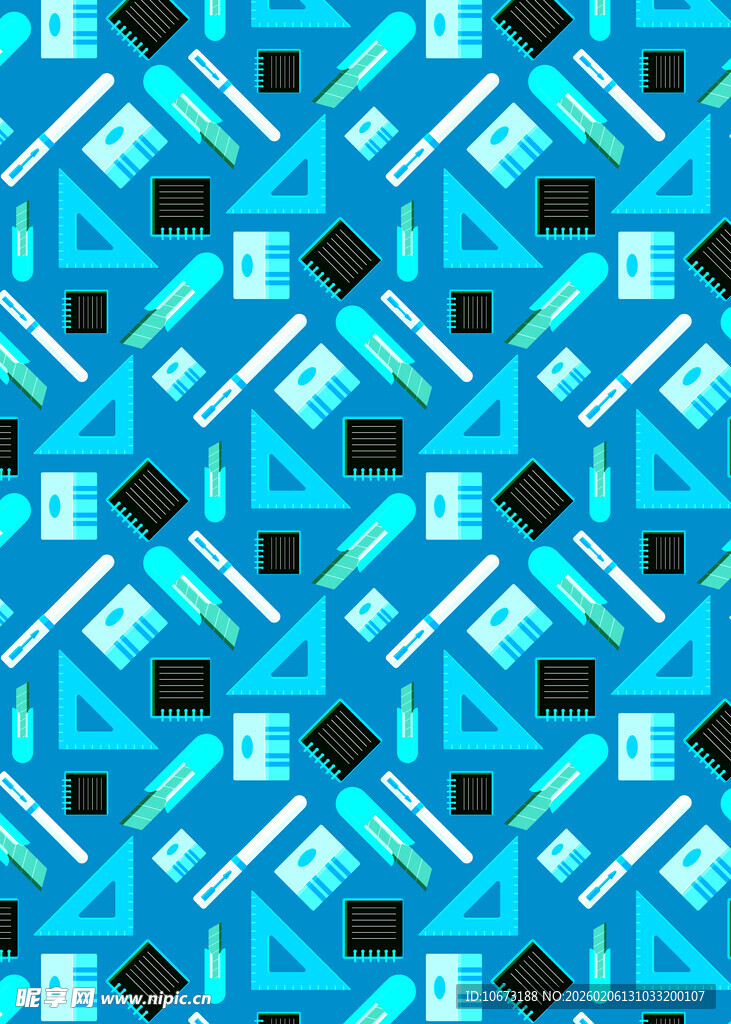 蓝色科技风几何图案背景