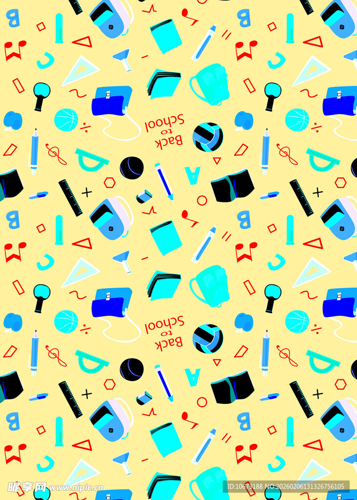 多彩电子设备图案背景