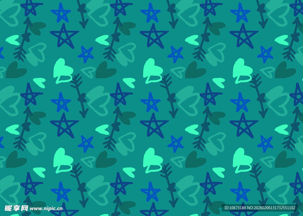 蓝绿海洋生物图案纹理