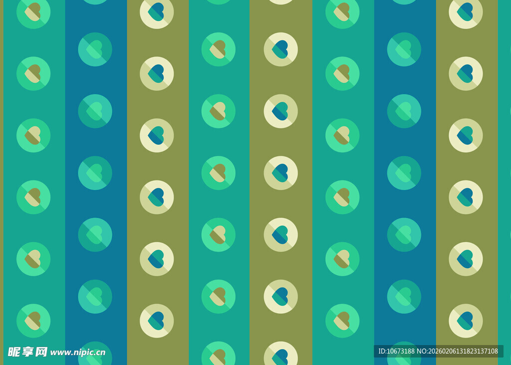 蓝绿相间波点条纹图案