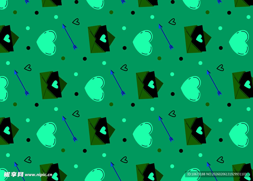 绿色几何图案抽象背景图