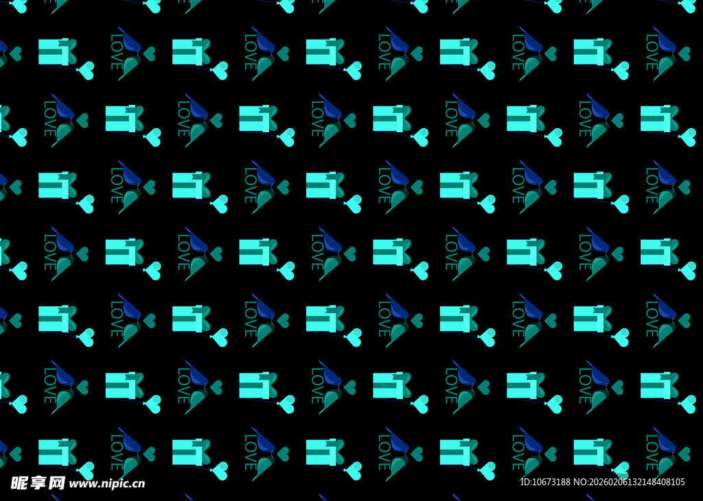 蓝绿像素图案背景