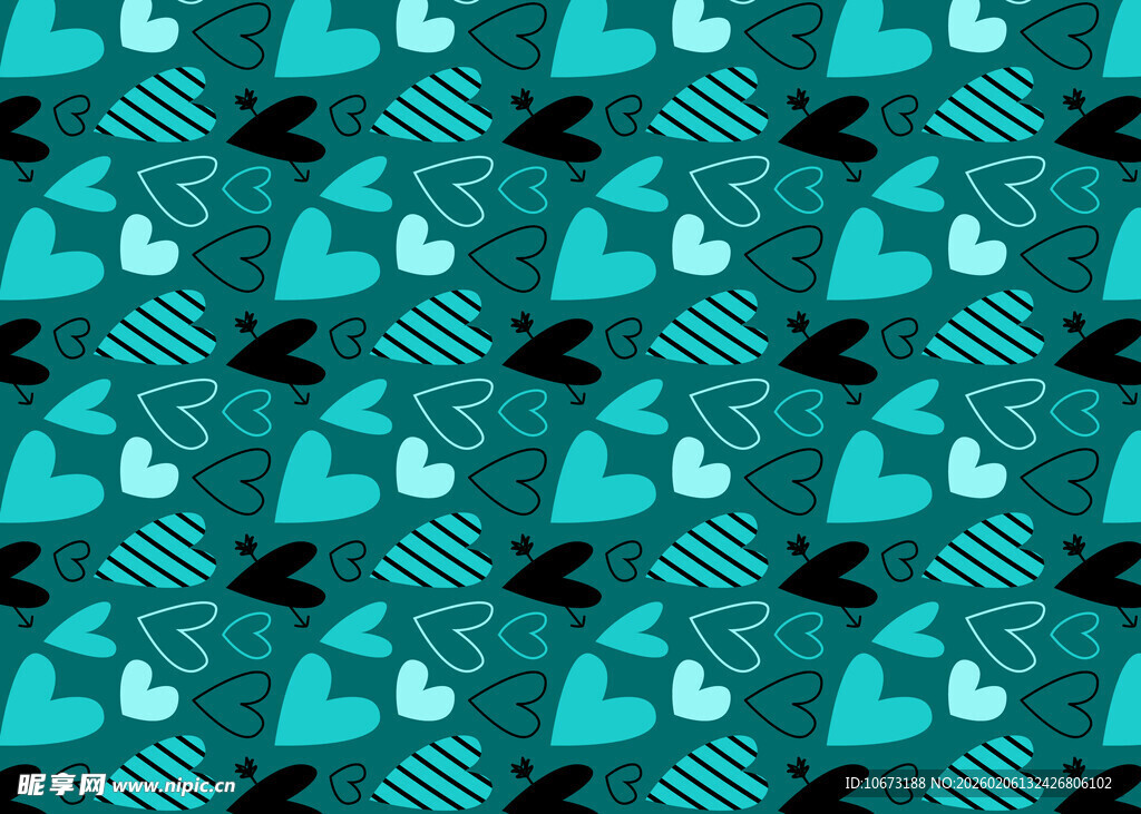 蓝绿几何图案无缝背景