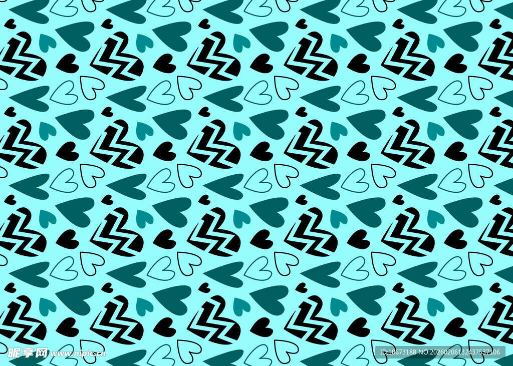 蓝绿几何图案无缝背景