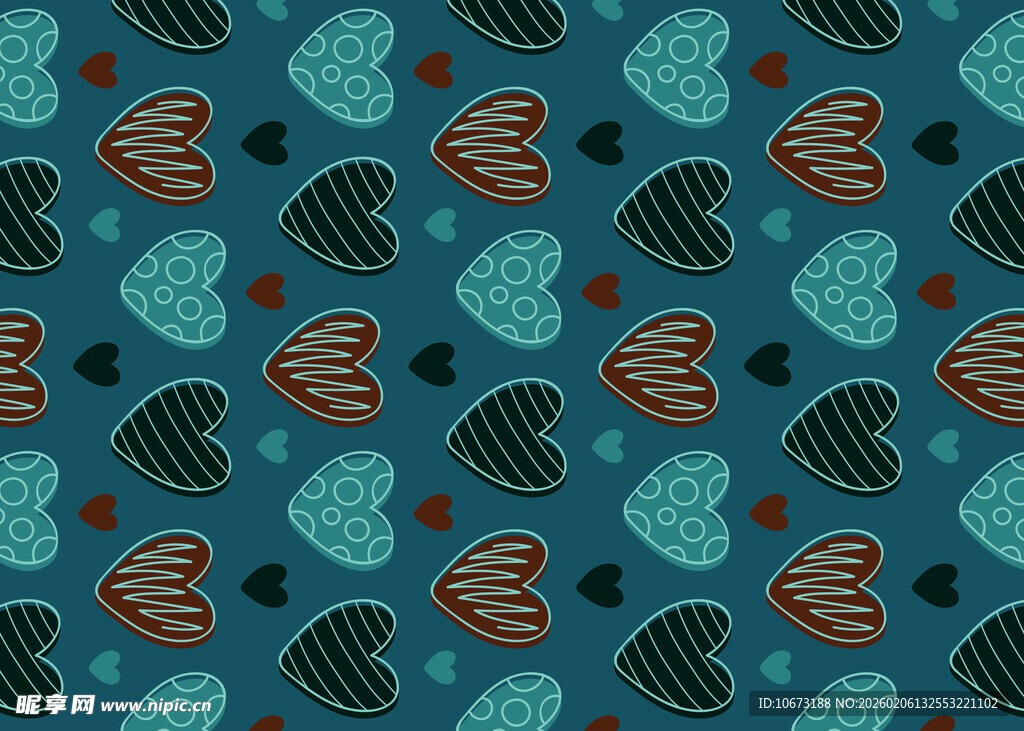 蓝底多彩叶子图案纹理