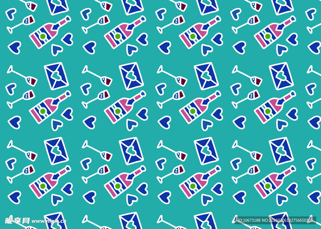 复古风游戏元素无缝图案