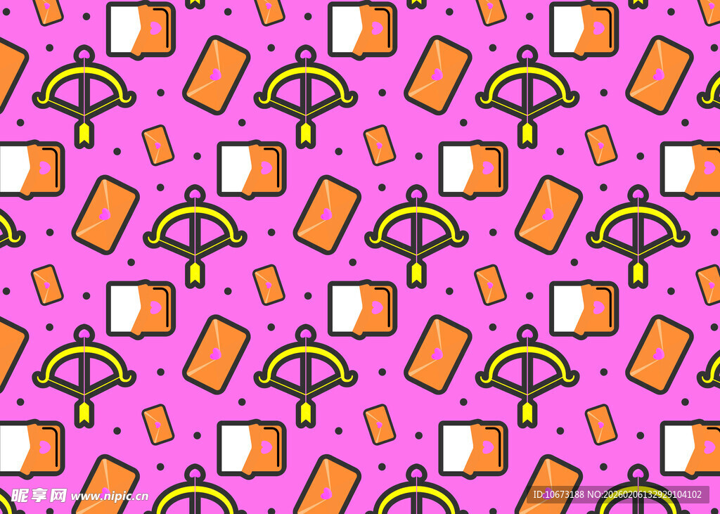粉色背景的物品图案