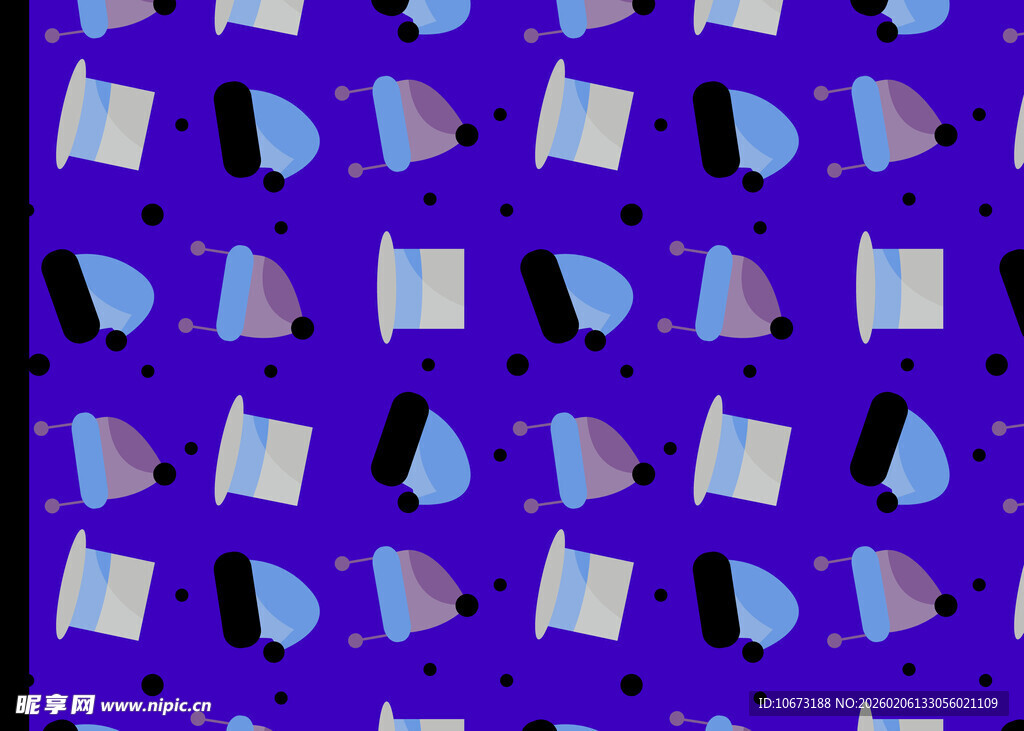 紫色背景的文具图案设计