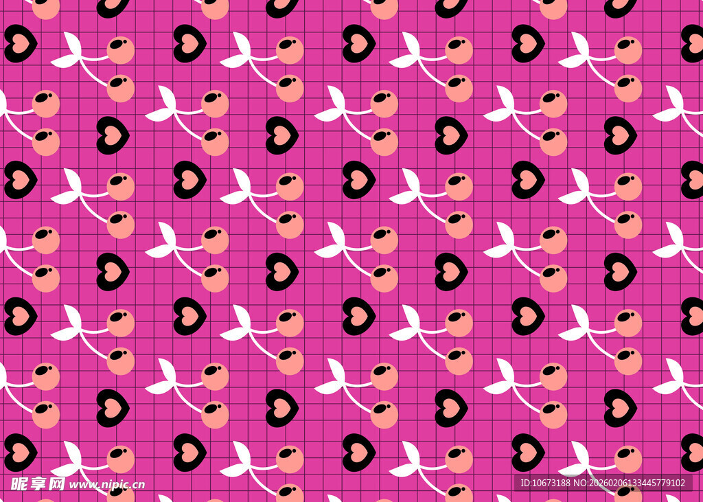 粉色背景飞鸟豹纹图案