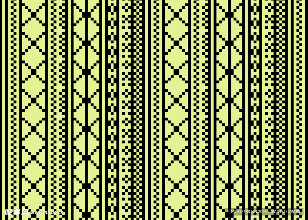 几何线条构成的复古风图案