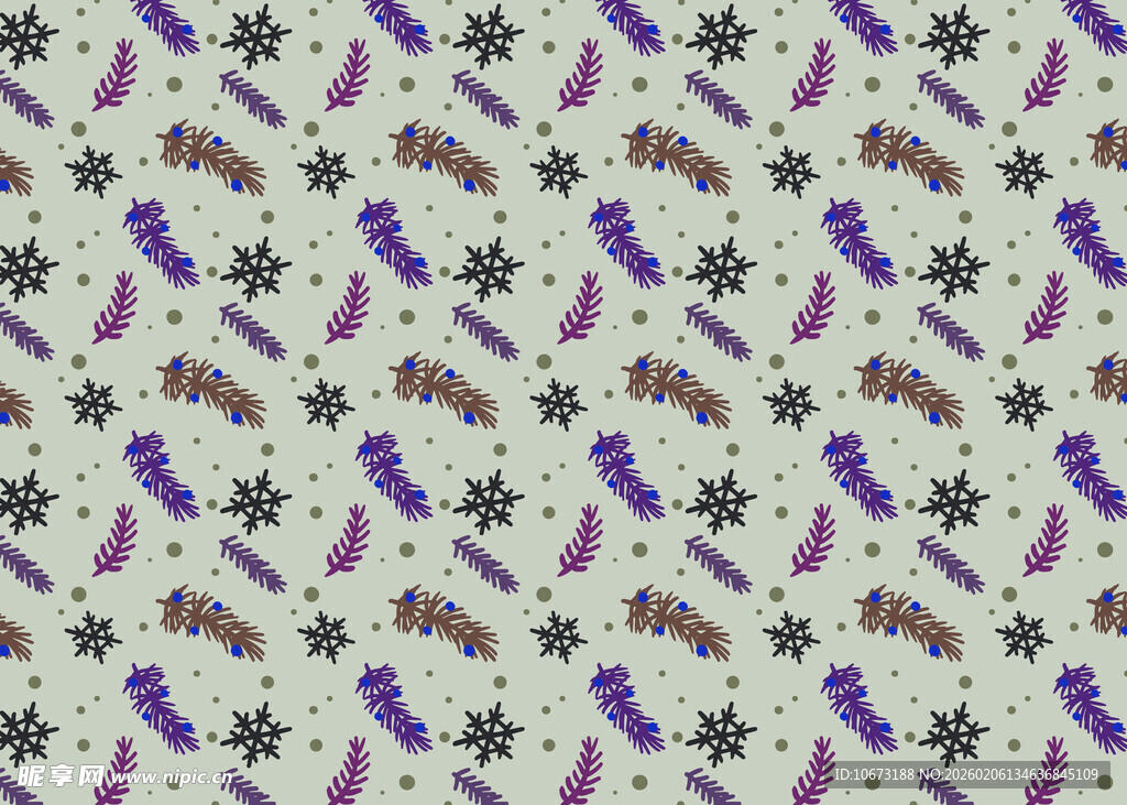 紫色仙人掌图案背景纹理